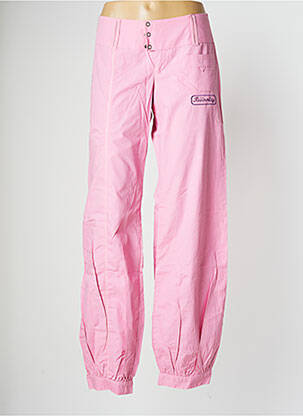 Pantalon droit tissage popeline taille normale rose BE YOU K femme