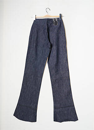 Pantalon droit fermeture zippée sous rabat boutonné taille normale bleu BE YOU K femme