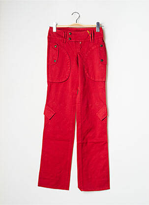 Pantalon cargo coupe droite taille normale rouge BE YOU K femme