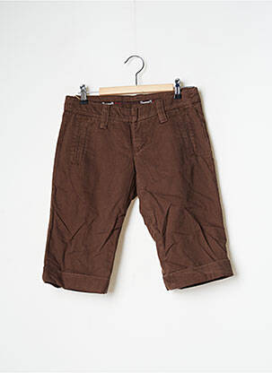 Bermuda tissage popeline taille normale marron FREEMAN T.PORTER homme