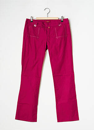 Pantalon droit tissage popeline taille normale violet BE YOU K femme