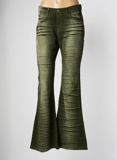 Pantalon flare taille normale taille normale vert BE YOU K femme