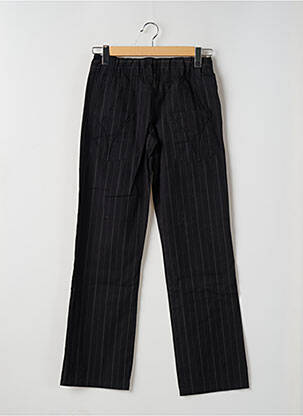 Pantalon droit tissage popeline taille basse noir BENCH femme