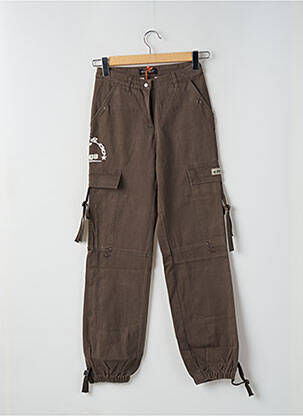 Pantalon cargo resserrée sur le bas taille normale vert DDP femme