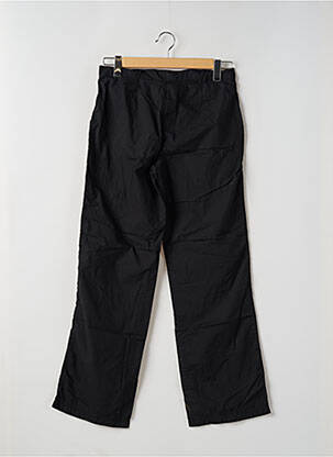 Pantalon droit tissage popeline taille normale noir DDP femme