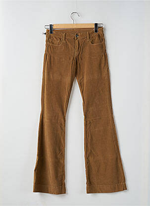 Pantalon flare stretch taille basse jaune FIVE PM femme
