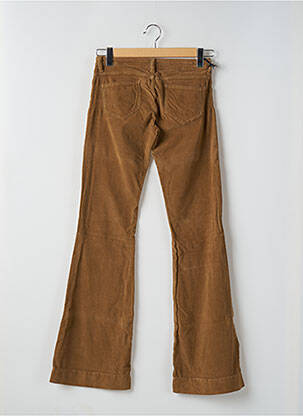 Pantalon flare stretch taille basse jaune FIVE PM femme
