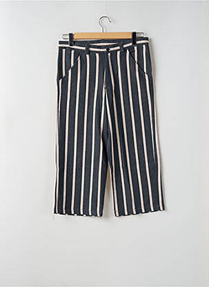 Pantacourt coupe droite taille normale bleu KULTE femme