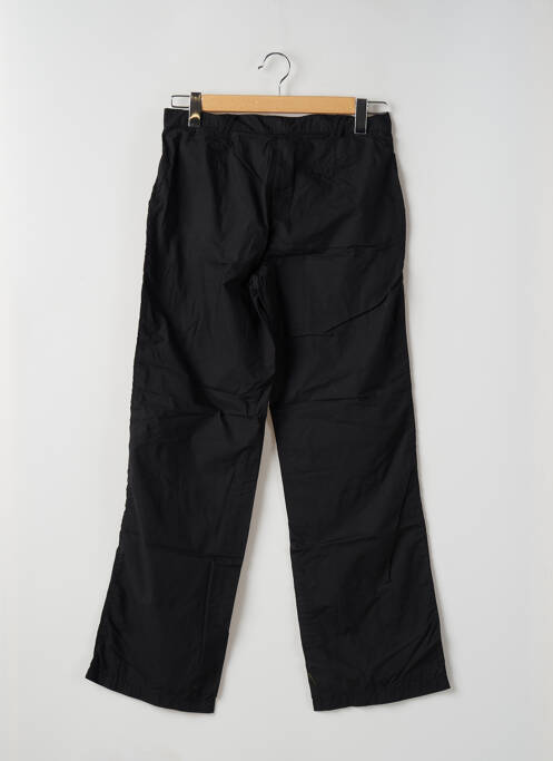 Pantalon droit tissage popeline taille normale noir DDP femme
