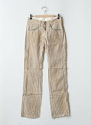 Pantalon slim tissage popeline taille normale beige REPLAY femme