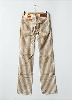 Pantalon slim tissage popeline taille normale beige REPLAY femme