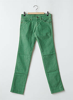 Jeans coupe slim tissage brut taille normale vert WRANGLER femme