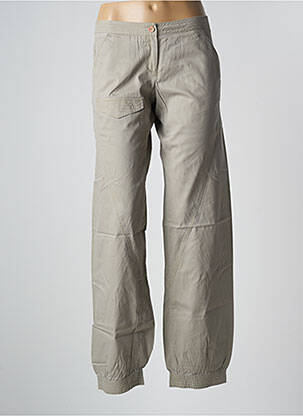 Pantalon 7/8 tissage popeline taille basse gris SESSUN femme