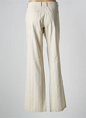Pantalon droit tissage popeline taille basse beige 2 TWO femme