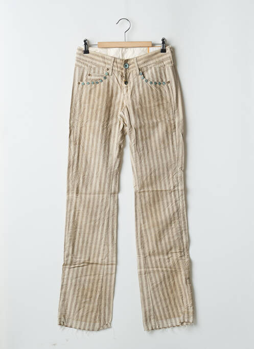 Pantalon slim tissage popeline taille normale beige REPLAY femme