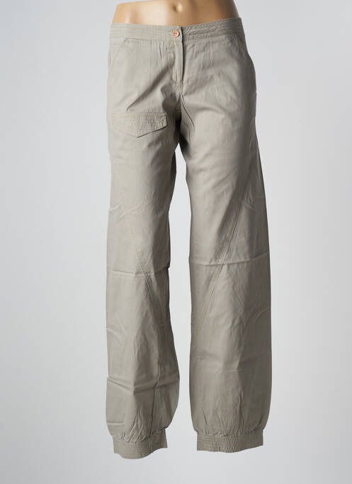 Pantalon 7/8 tissage popeline taille basse gris SESSUN femme