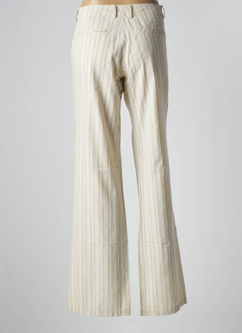 Pantalon droit tissage popeline taille basse beige 2 TWO femme
