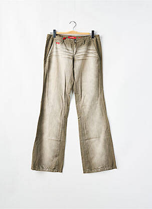 Pantalon flare stretch taille basse vert MISS SIXTY femme