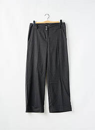 Pantalon droit tissage crêpe taille basse gris PAKO LITTO femme