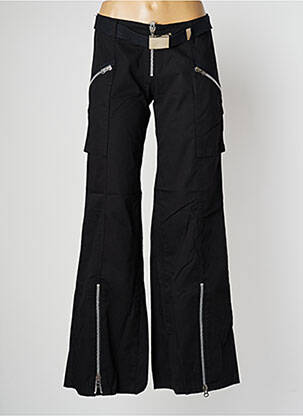 Pantalon droit tissage popeline taille normale noir LA BRIGADA INTERNACIONAL femme