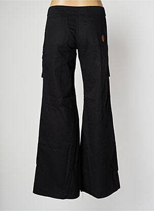 Pantalon droit tissage popeline taille normale noir LA BRIGADA INTERNACIONAL femme