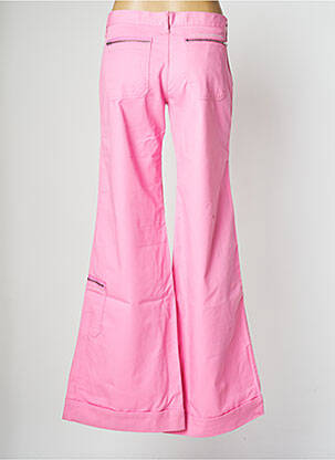 Pantalon droit tissage popeline taille normale rose LA BRIGADA INTERNACIONAL femme