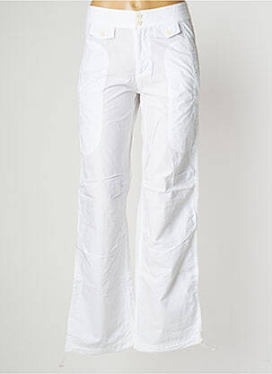 Pantalon droit tissage popeline taille normale blanc LADY SOUL femme