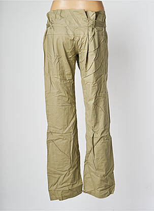 Pantalon droit tissage popeline taille normale vert LADY SOUL femme