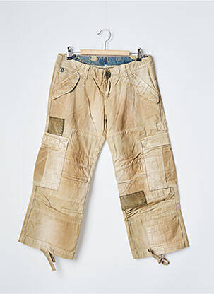 Pantalon cargo coupe droite taille normale beige LOIS femme