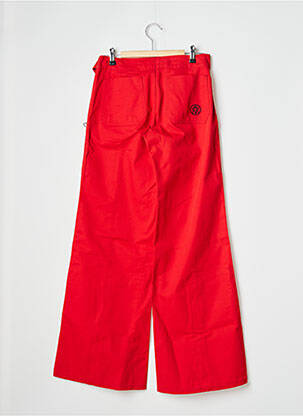 Pantalon droit tissage popeline taille normale rouge LA BRIGADA INTERNACIONAL femme