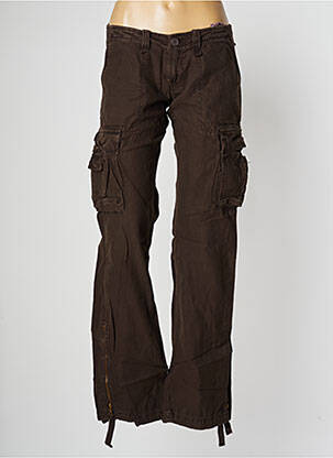 Pantalon cargo marron LE TEMPS DES CERISES pour femme