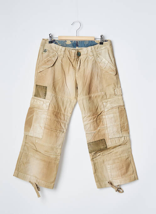 Pantalon cargo coupe droite taille normale beige LOIS femme