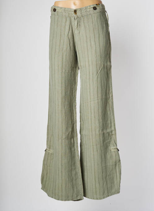 Pantalon droit vert LOIS pour femme