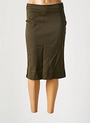 Jupe mi-longue stretch vert CIMARRON femme
