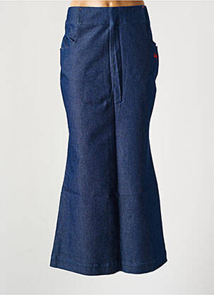 Jupe longue fermeture zippée au dos bleu DDP femme