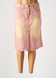 Jupe mi-longue coupe droite rose 55 DSL femme