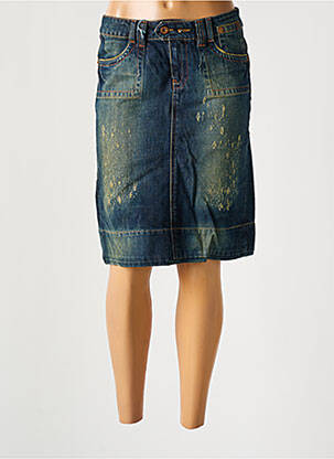 Jupe mi-longue stretch bleu RWD femme