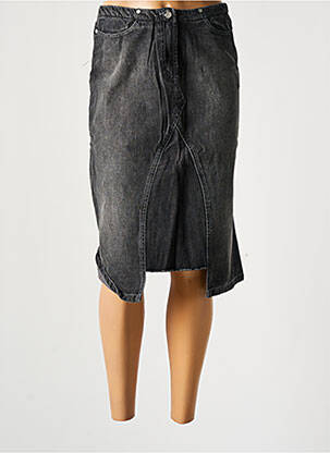 Jupe mi-longue stretch noir SCHOOL RAG femme