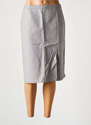 Jupe mi-longue taille à pinces gris SCHOOL RAG femme