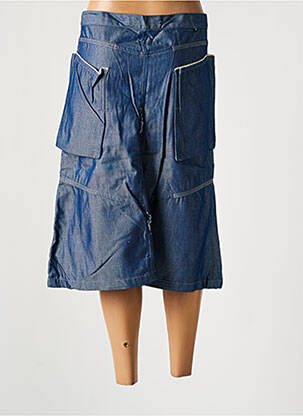 Jupe mi-longue coupe évasée bleu TEDDY SMITH femme