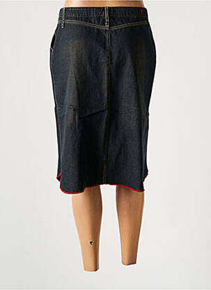 Jupe mi-longue coupe droite bleu TEDDY SMITH femme