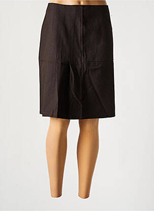 Jupe mi-longue coupe droite marron TIM BARGEOT femme