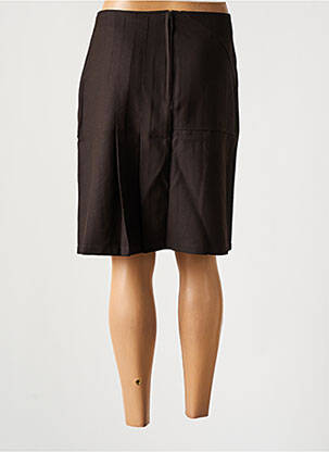 Jupe mi-longue coupe droite marron TIM BARGEOT femme