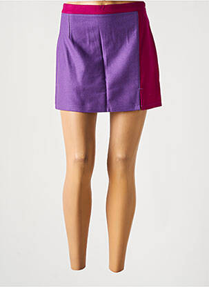 Mini-jupe taille normale violet TIM BARGEOT femme
