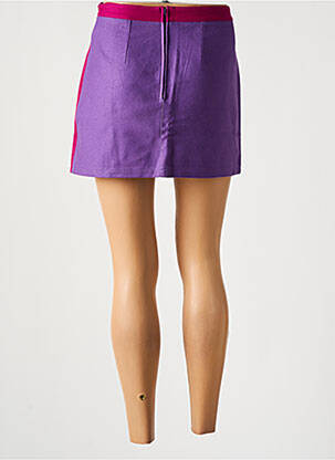 Mini-jupe taille normale violet TIM BARGEOT femme
