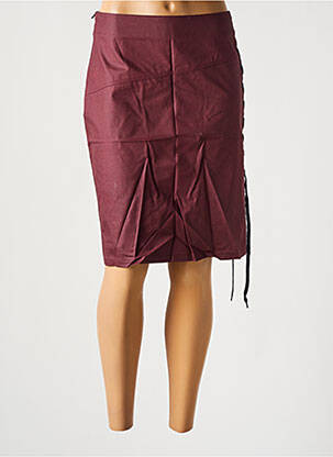 Jupe mi-longue stretch rouge TORN femme