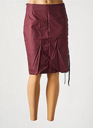 Jupe mi-longue fermeture zip latéral rouge TORN femme