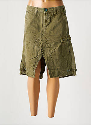 Jupe mi-longue vert LOIS pour femme