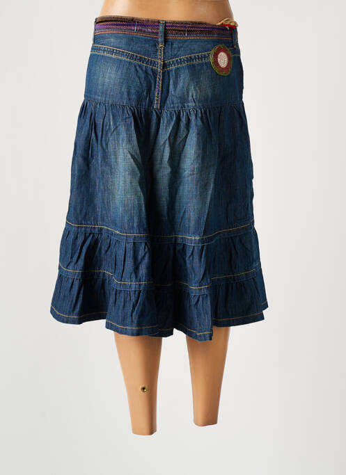 Jupe mi-longue bleu TAKE TWO pour femme