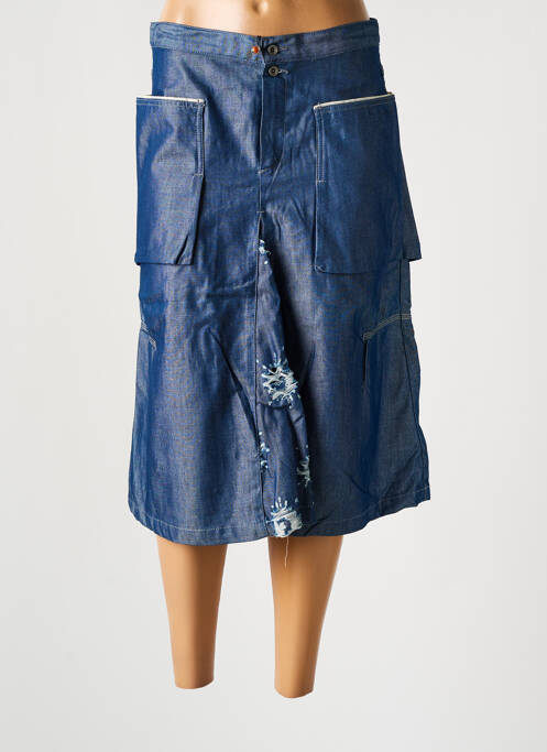 Jupe mi-longue bleu TEDDY SMITH pour femme
